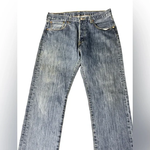 Vintage Levi's 501 Men's Straight Fit Men’s Denim Blue Jeans size 32/32 - Picture 3 of 13